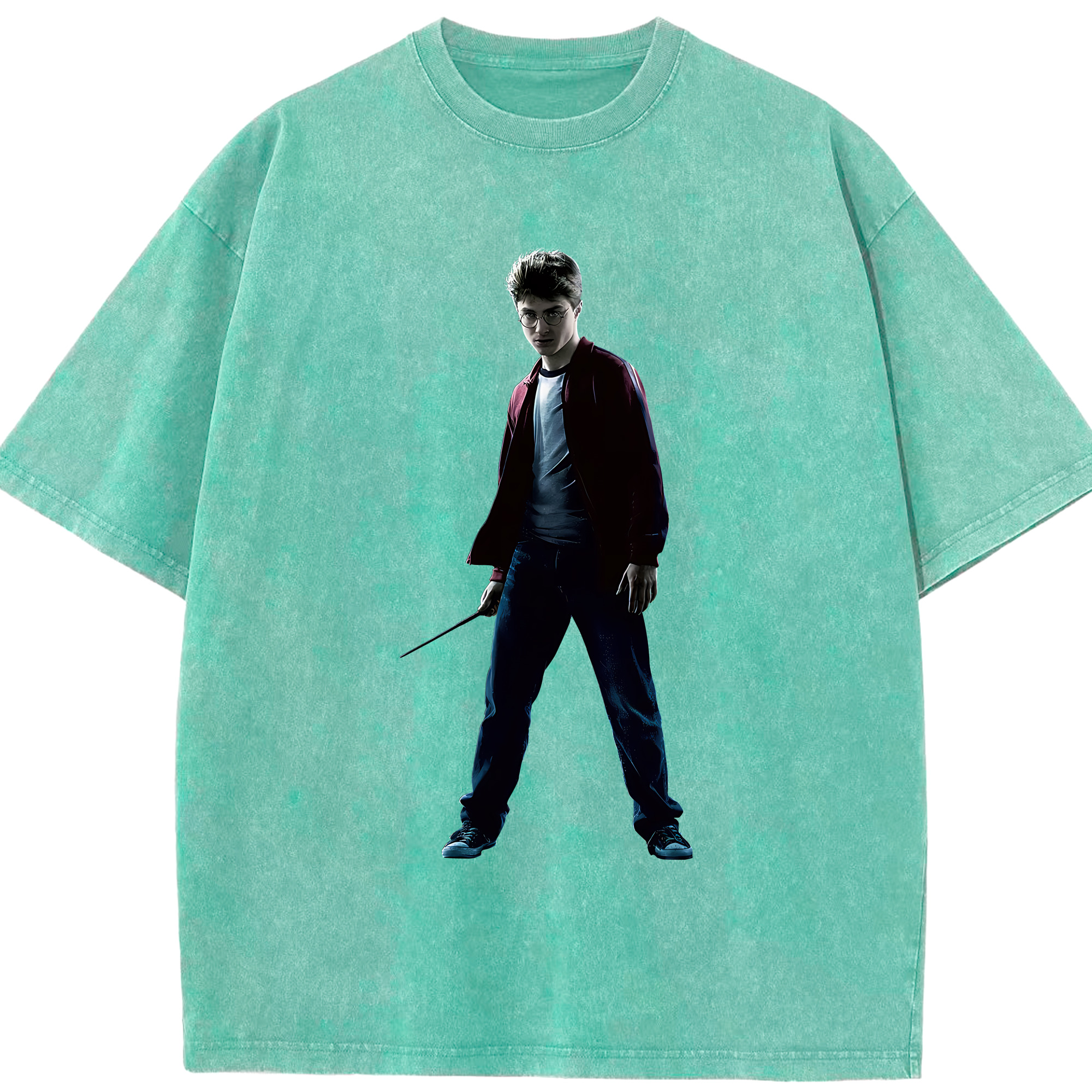 （画像用） Harry Potter ハリー・ポッターシリーズ 綿100% ヴィンテージ風 半袖Tシャツ（フロントプリント）